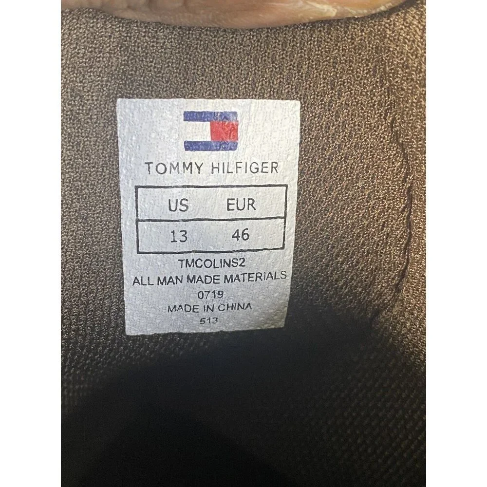 Tommy Hilfiger Mens Collins 2 Duck Rain Boots Brown Lace Up Padded Collar 13 New